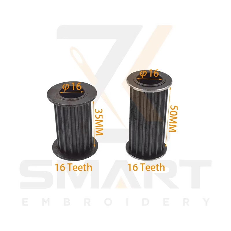 Tajima SWF enbroidery machin pati Pulley jòn materyèl S5M 16 Dent 35/50 MM 501490030S12 UN110030B000 501470050S11